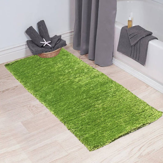 2' x 5' Feet Reversible Soft Shag Green Area Rug