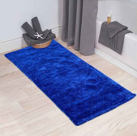 2' x 5' Feet Reversible Soft Shag Navy Area Rug
