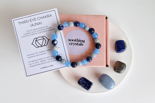 Chakra Gift Set | THIRD EYE Chakra | Healing Gemstone Kit