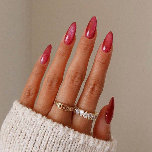 Removable Cat Eye False Nails With Various Shapes For Nail Art