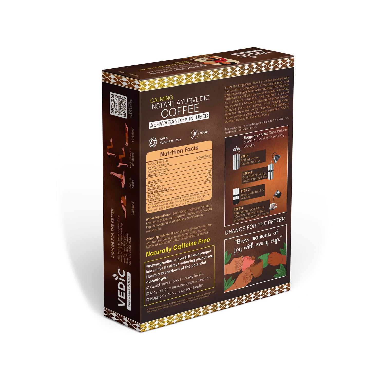 Vedic Coffee, Calming Instant Ayurvedic Coffee, Ashwagandha