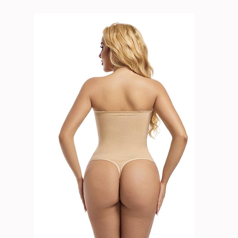 Removable Strap Bodysuit Shaper Shorts - Seamless Tummy Control