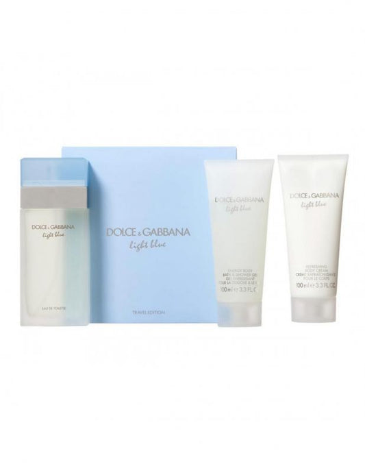 GIFT/SET LIGHT BLUE 3 PCS. 3.3 FL By DOLCE & GABBANA For WOMEN