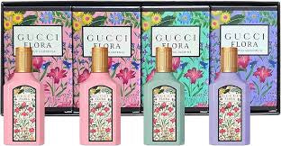 GIFT/SET GUCCI 4 PCS. 5ML BLOOM EDP + 2 X 5ML FLORA GORGEOUS GARDENIA FOR WOMEN. DESIGNER:GUCC By GUCCI For WOMEN