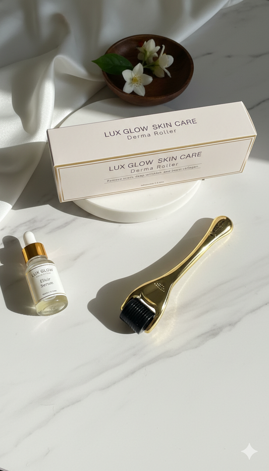 Gold Derma Roller Microneedling Tool