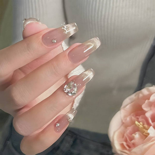Removable Cat Eye False Nails With Various Shapes For Nail Art