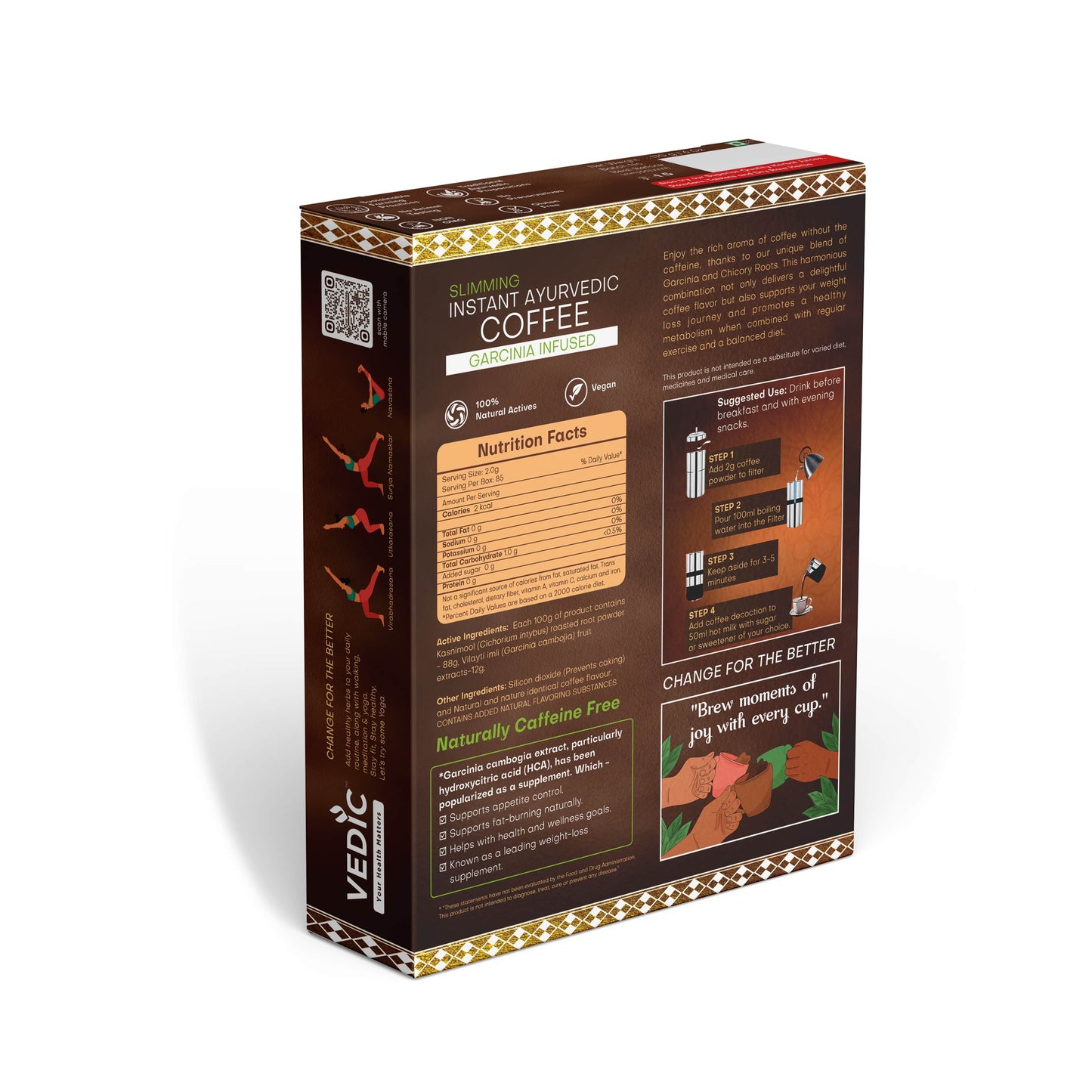 Vedic Coffee, Sliming Instant Coffee, Garcinia Infused