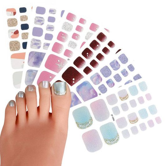 Nail Stickers With Pearl Glitter For Toes