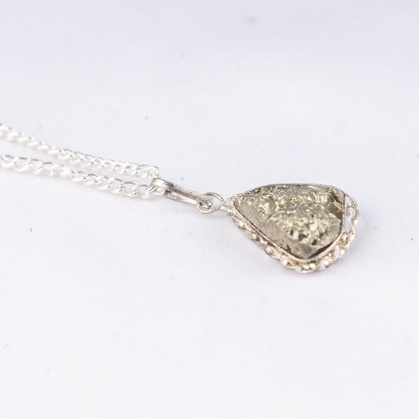 Combo Set| Raw Pyrite Ring & Pendant | Gemstone Jewelry