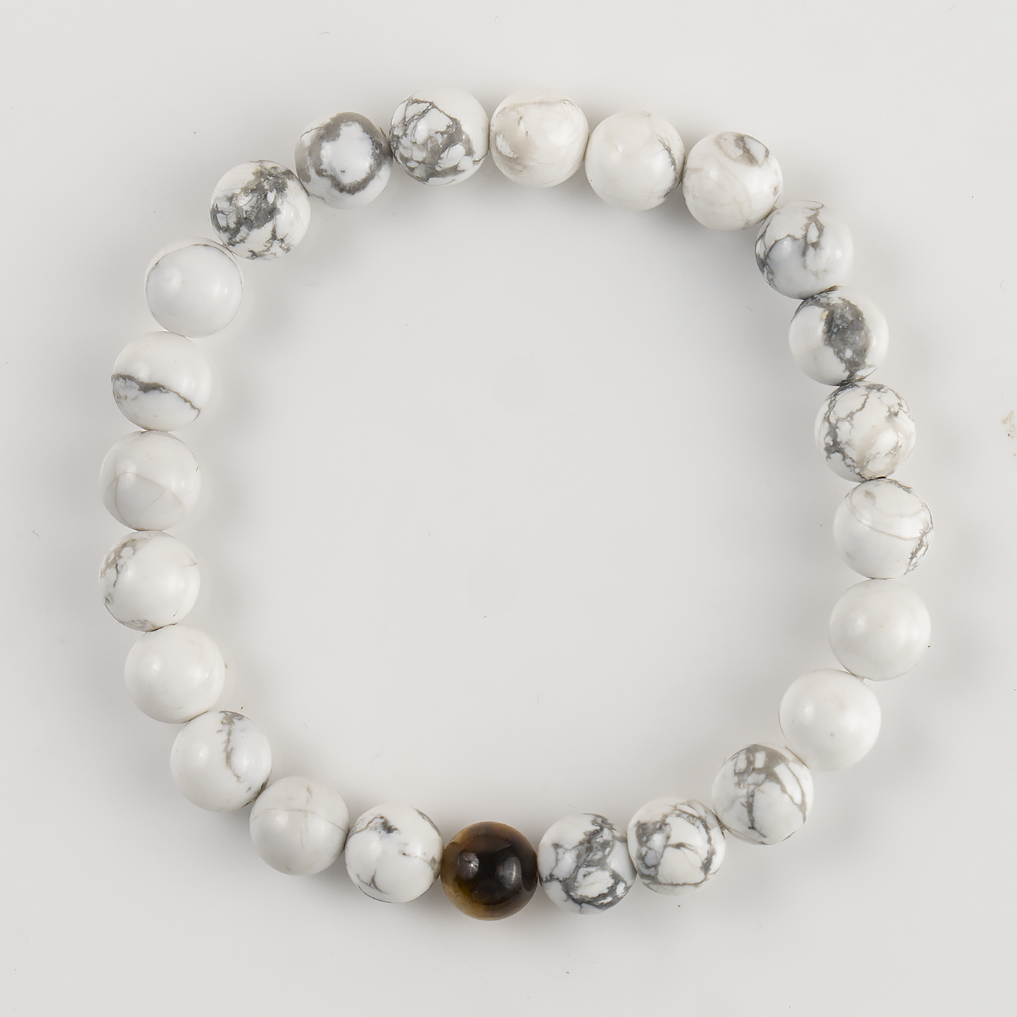 Tiger Eye & Howlite Crystals Couple Bracelets