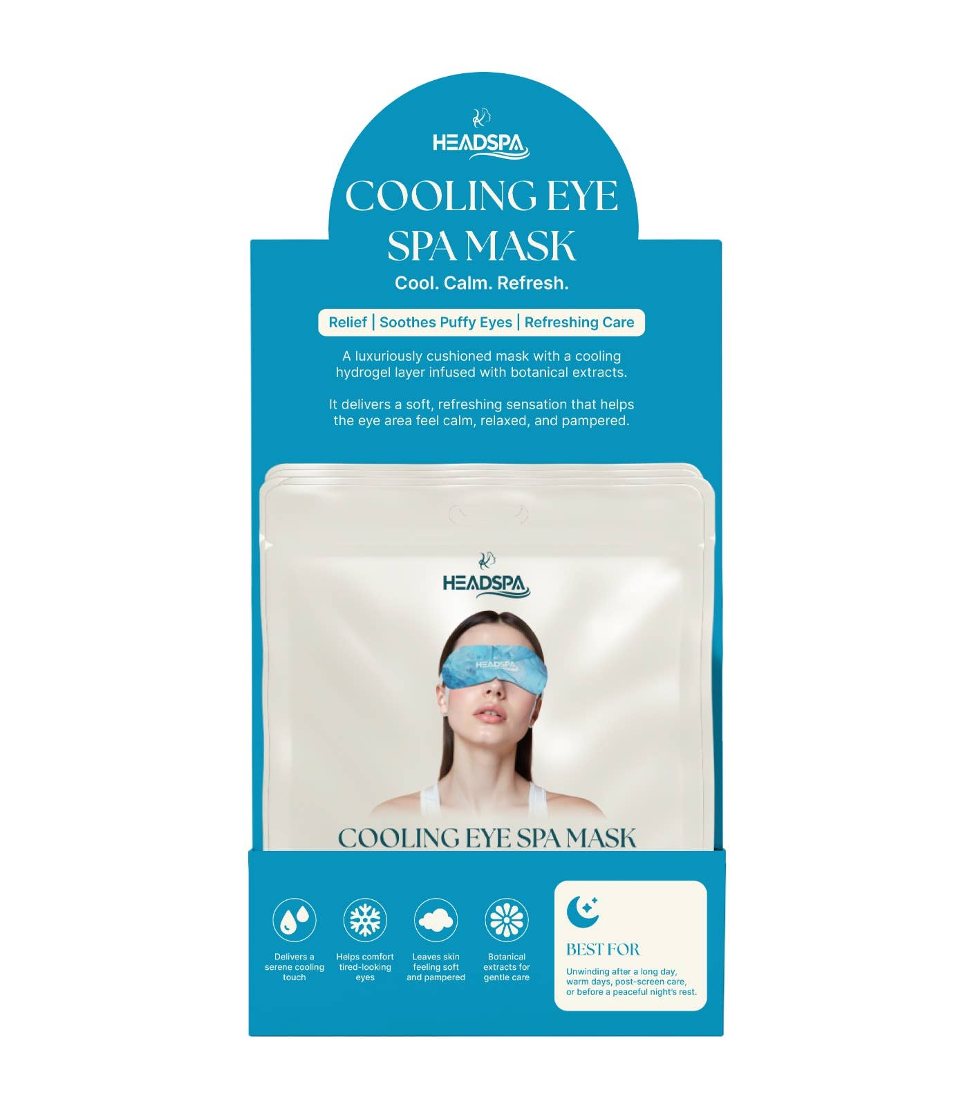 COOLING EYE SPA MASK - Rejuvenate your senses with a serene, cooling touch