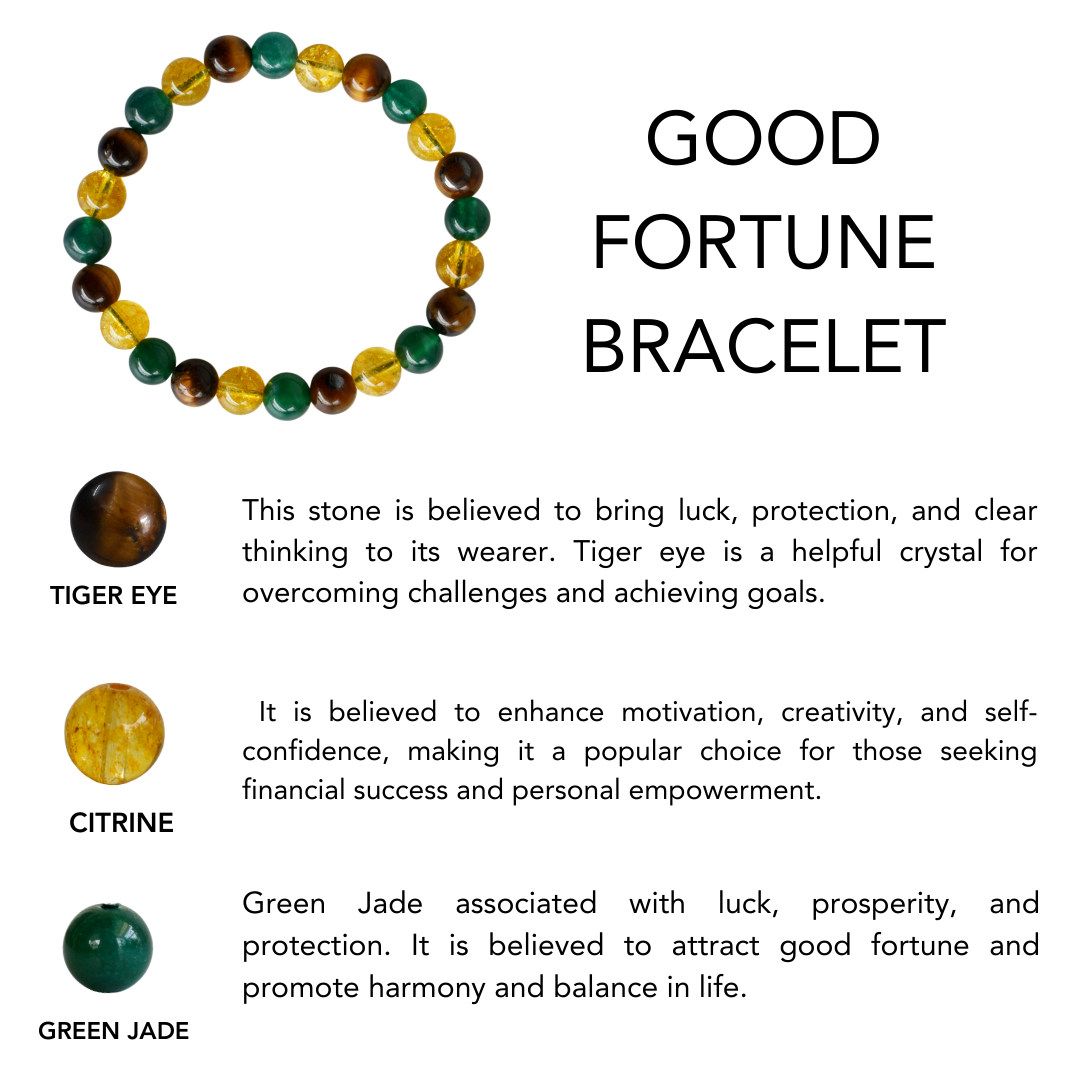 Healing Bracelets | GOOD FORTUNE | Gemstone Crystal Bracelet