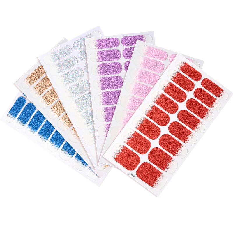 Gradient Glitter Nail Stickers