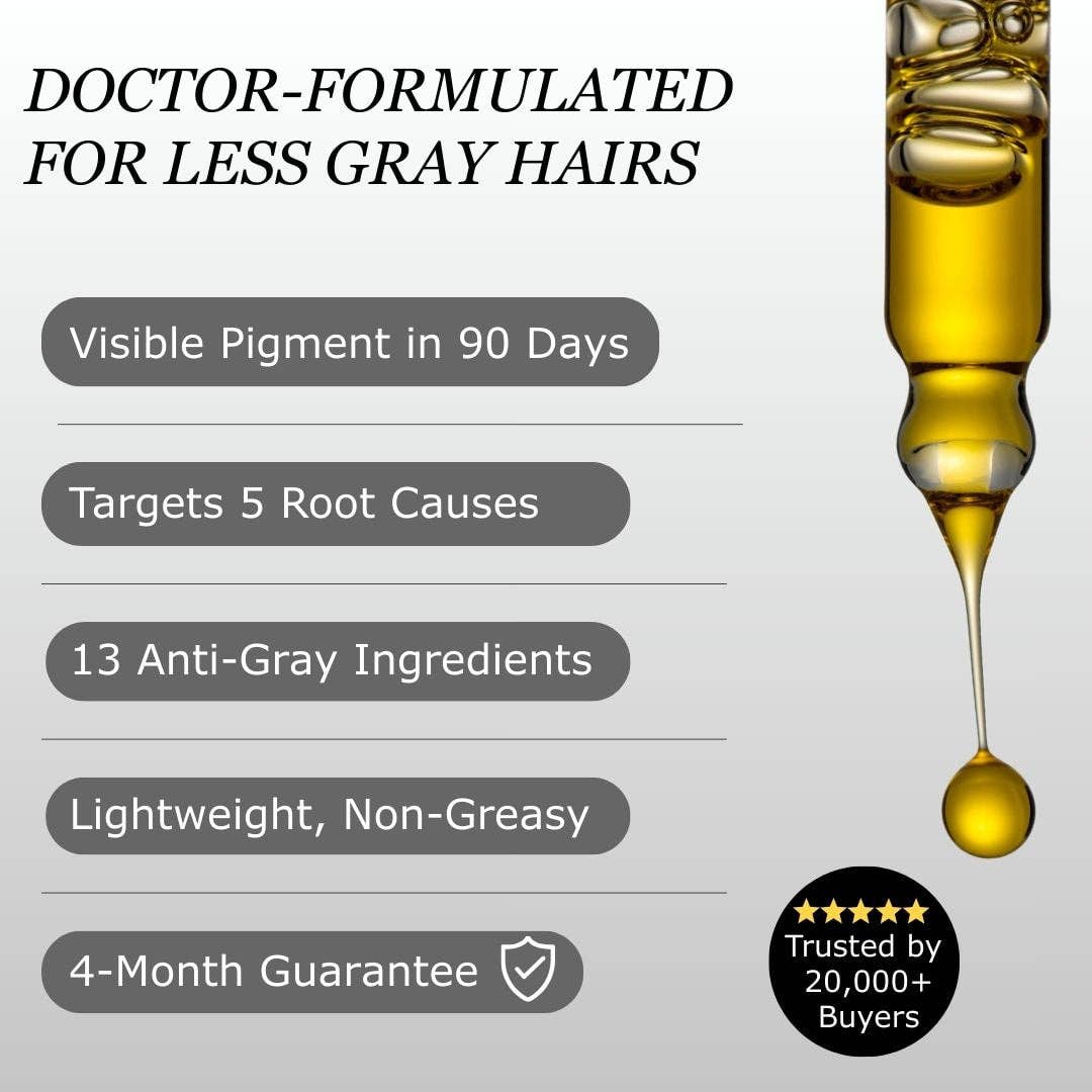 Anti-Gray Serum | Gray Hair Reversal | Better Than Hair Dye
