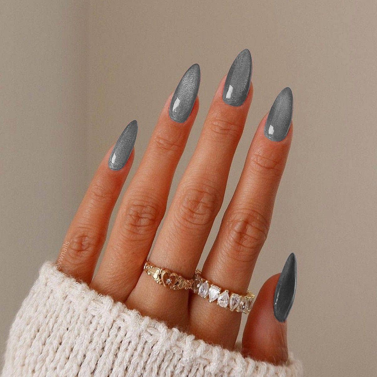 Removable Cat Eye False Nails With Various Shapes For Nail Art