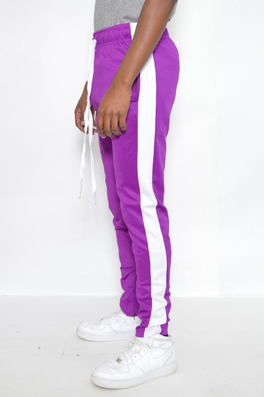 SLIM FIT SINGLE STRIPE TRACK PANT