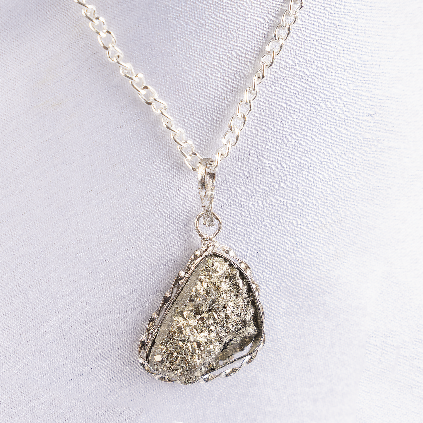 Combo Set| Raw Pyrite Ring & Pendant | Gemstone Jewelry