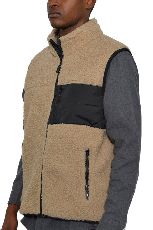 Padded Sherpa Fleece Vest