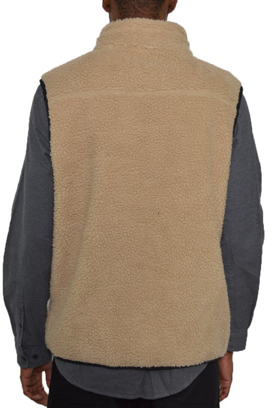 Padded Sherpa Fleece Vest