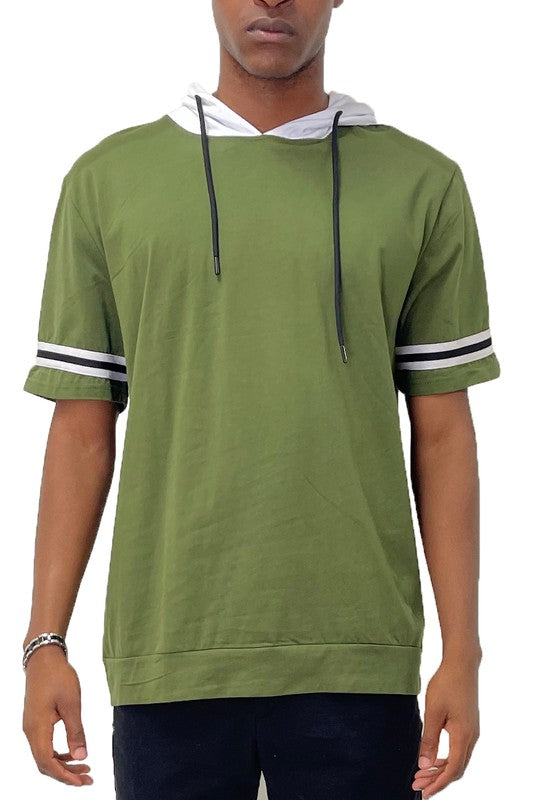 SHORT SLEEVE HOODED SHIRT