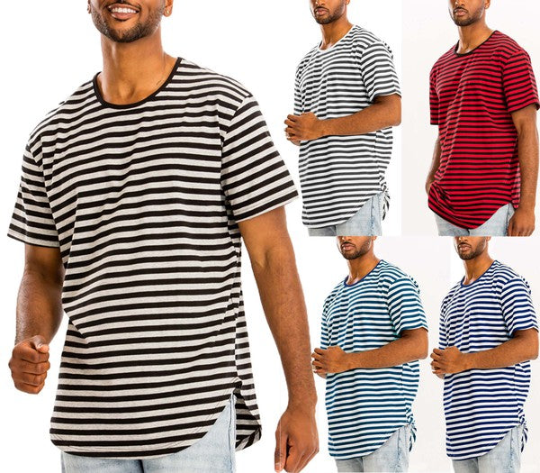 STRIPED ELONGATED TSHIRT