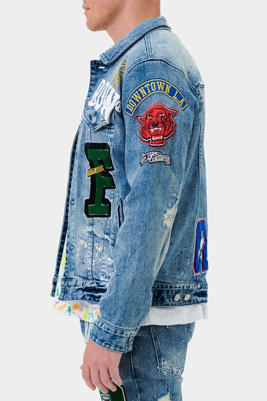 Varsity Patches Denim Jacket