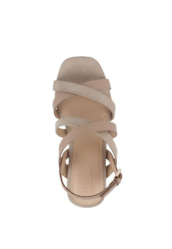 MON LAPIN HIGH BLOCK HEEL LEATHER SANDAL