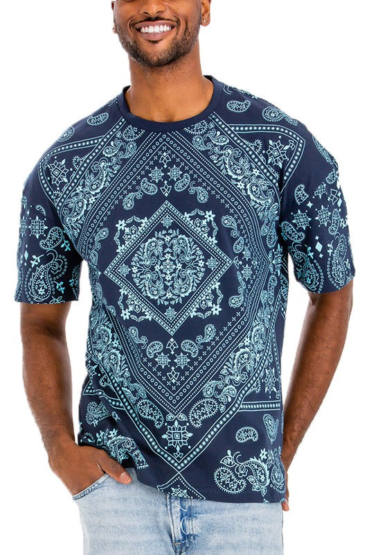 Weiv Mens Bandana Print TShirt