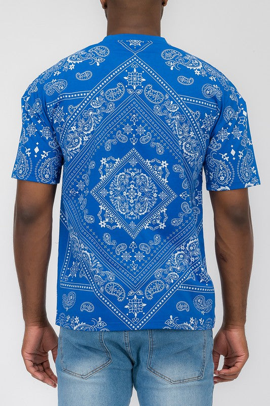 Weiv Mens Bandana Print TShirt