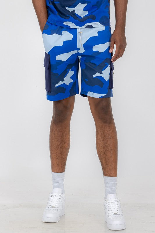 Weiv Mens Full Camo Sweat Shorts