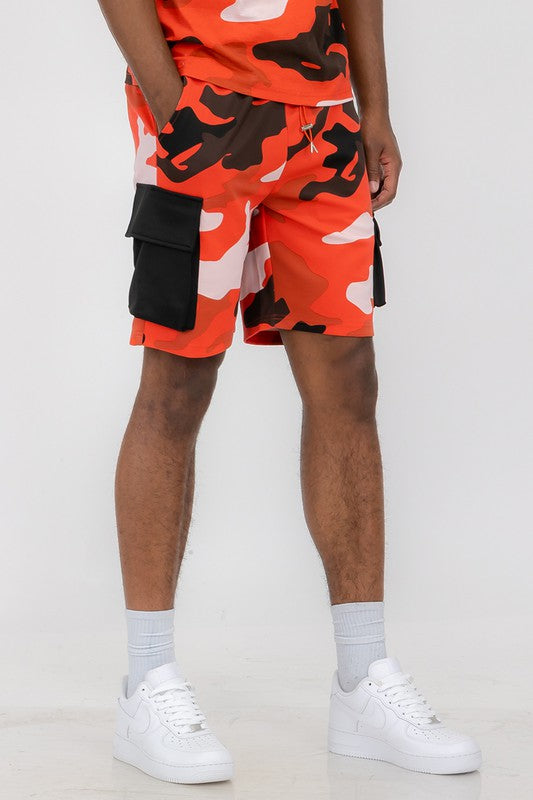 Weiv Mens Full Camo Sweat Shorts