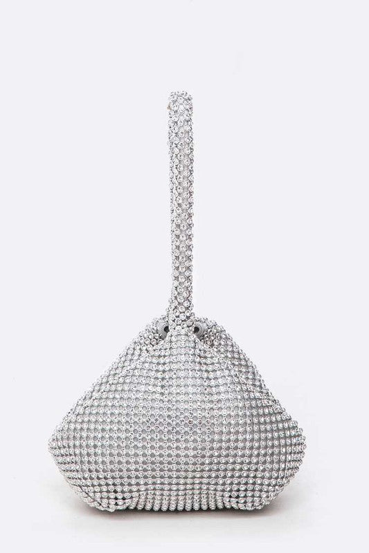 Rhinestone Mesh Small Formal Swing Bag