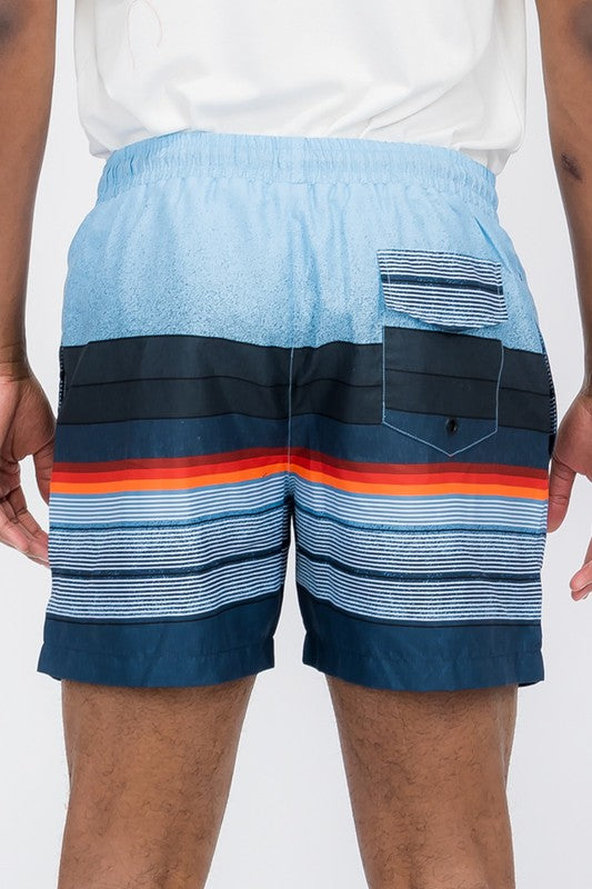Blue stripes Swim Trunks Board Shorts