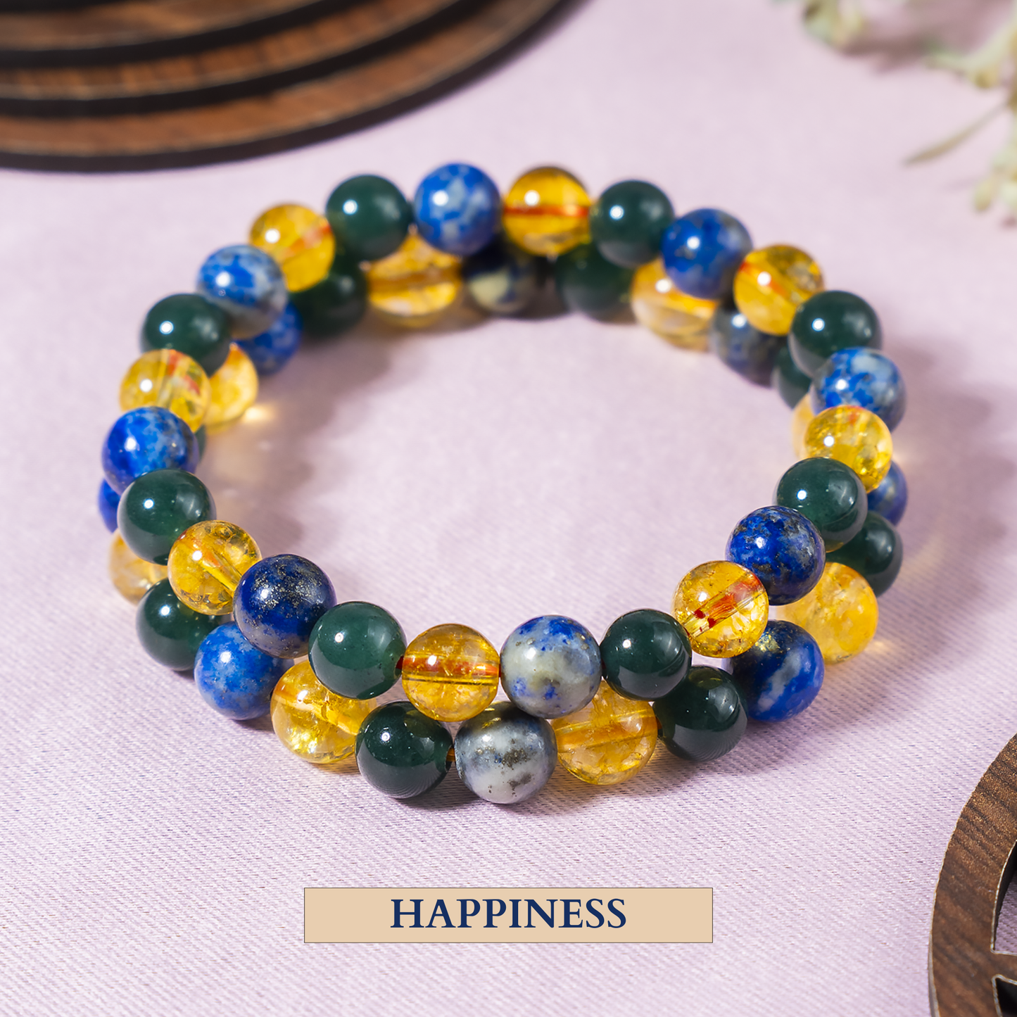 Healing Bracelets | HAPPINESS | Gemstones Crystal Bracelets