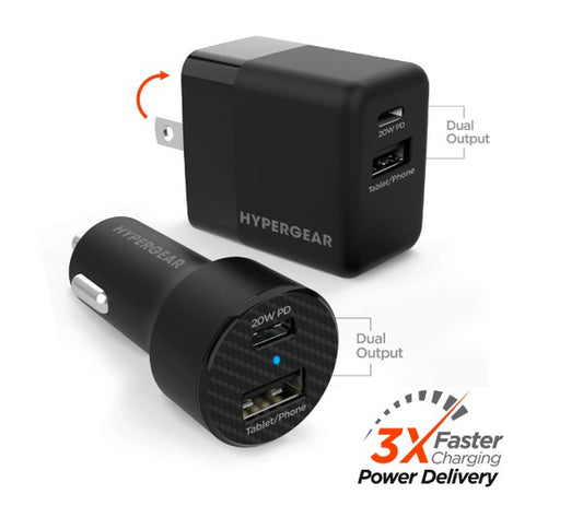 Hypergear Wall/Car Charger Bundle 20W