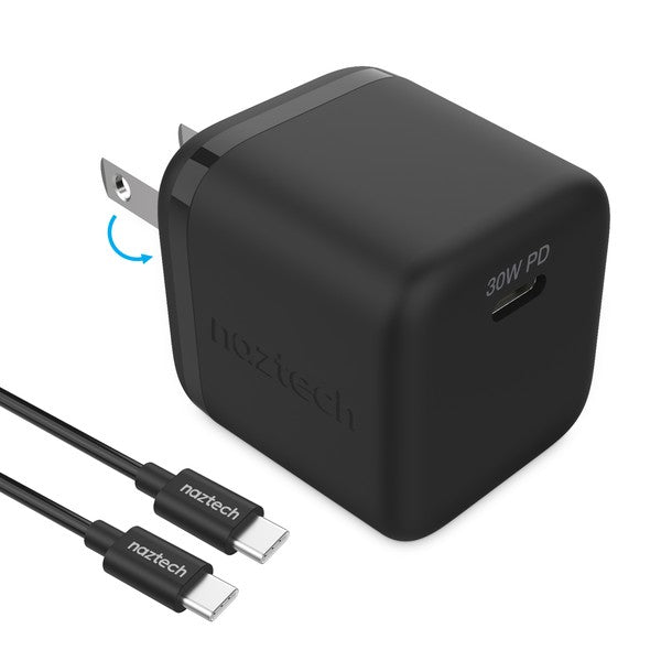 Naztech 30W PD Wall Charger & USB-C to USB-C Cable