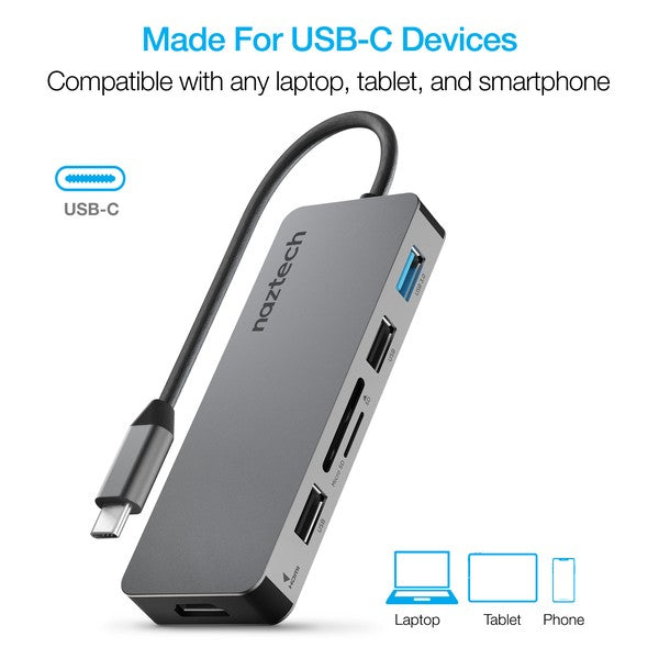 Naztech MaxDrive7 Universal USB-C Adapter Hub