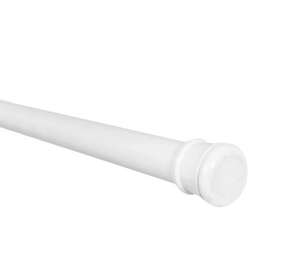 White Adjustable Tension Curtain Rod 41-76 inches