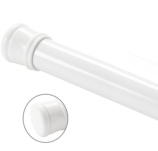 White Adjustable Tension Curtain Rod 41-76 inches