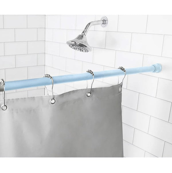 Blue Adjustable Tension Curtain Rod 41-76 in.