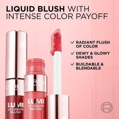 L'Oreal Paris True Match Lumi Le Liquid Blush for Cheeks Glowy Gold Pink 0.33 fl oz - New