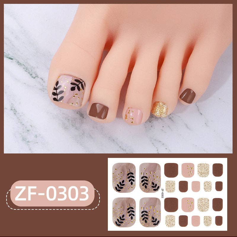 Nail Stickers With Pearl Glitter For Toes