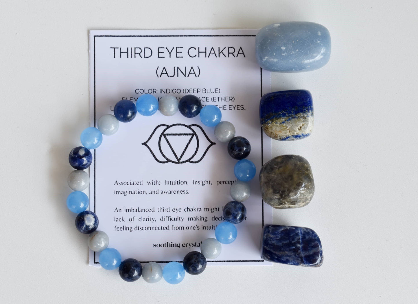 Chakra Gift Set | THIRD EYE Chakra | Healing Gemstone Kit