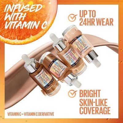 Maybelline Super Stay 24HR Skin Tint Foundation Serum with Vitamin C 110 1 fl oz - New