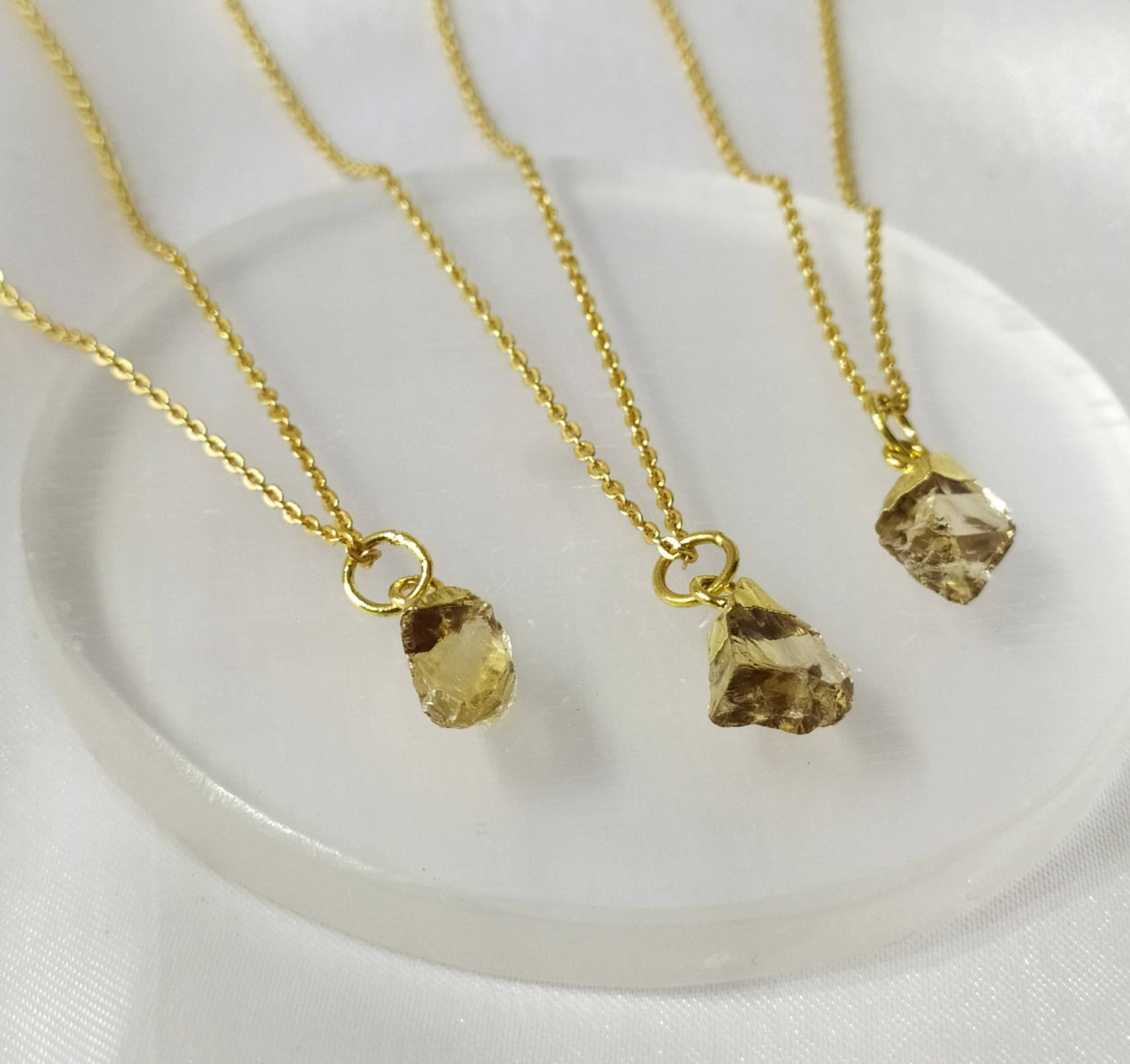 Raw Crystal Necklace |Natural Citrine |Raw Gemstone Necklace