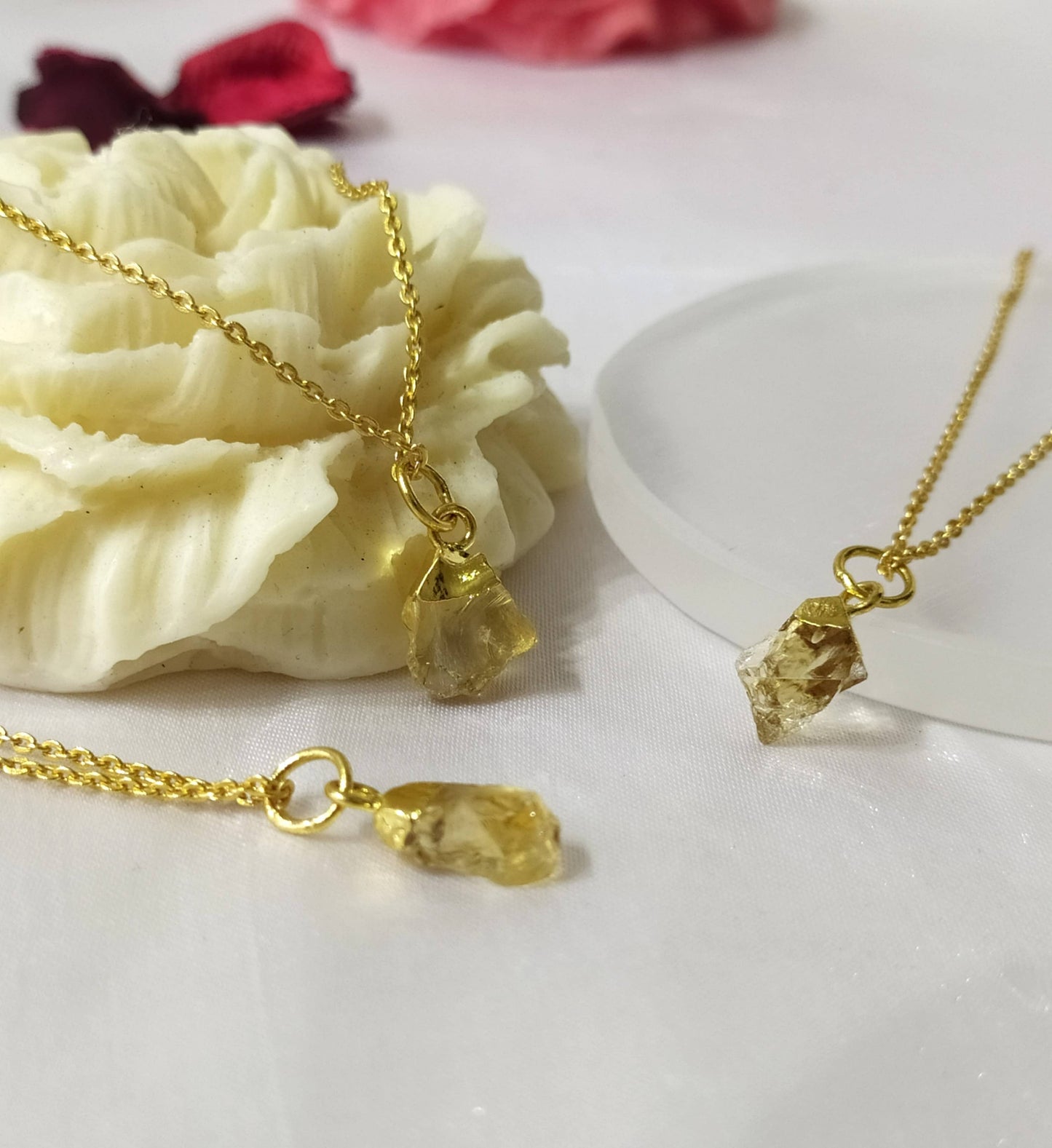 Raw Crystal Necklace |Natural Citrine |Raw Gemstone Necklace