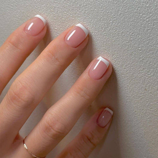 Almond Pure Color Electroplated Nail Art Press On Nails