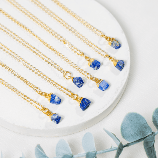 Raw Crystal Necklace | Lapis Lazuli | Raw Gemstone Necklace