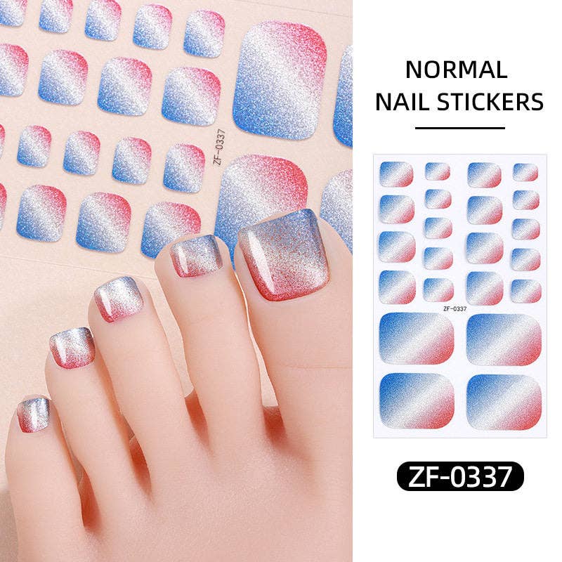 Nail Stickers With Pearl Glitter For Toes