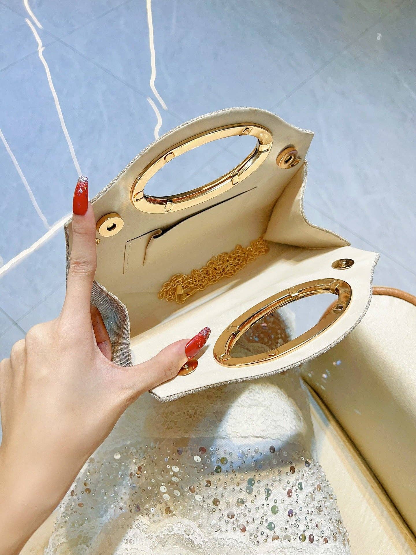 Evening Clutch Bag Women's Chic Portable Handbag